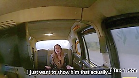 Stunnung busty amateur bangs in taxi in woods