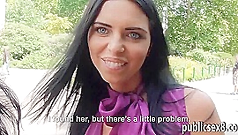 Two busty eurobabes threesome with stranger guy for money