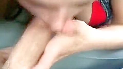 Quick car blowjob before work
