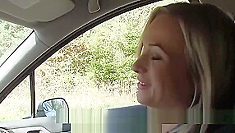 Blonde teen 18+ Bangs Big Cock On The Bonnet