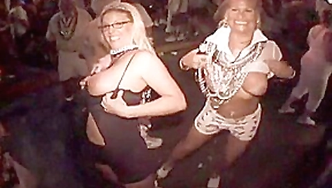 Girls In Mardi Gras Madness Of Tits