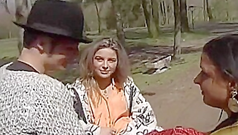 Attilia Picks Up The Hot Goddess Gina Outside