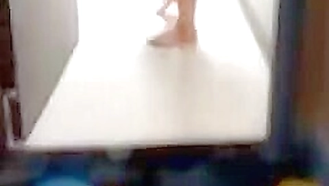 19 year old girlfriend does naked hotel walk on a dare