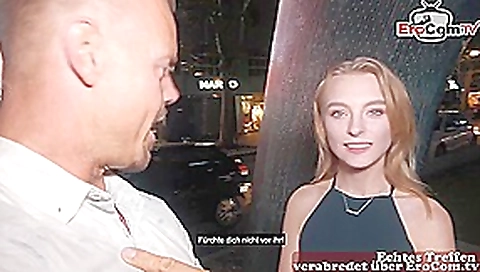 german berlin agent pick up young 18yo petite college teen 18+ on street for EroCom Date fuck