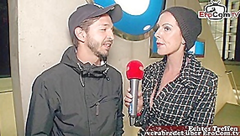 german real street casting - girl ask guys for sex in public
