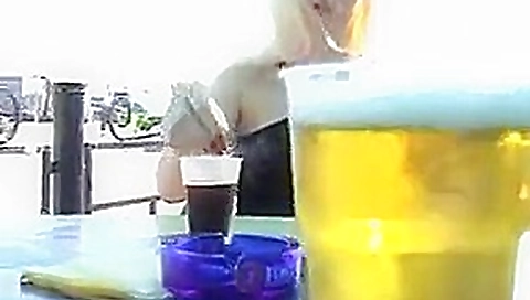 Blonde public cafe upskirt Blonde public cafe upskirt