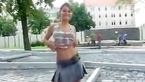 Cutie flashes and pees 1