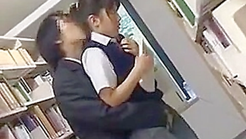 Innocent teen 18+ In The School Library