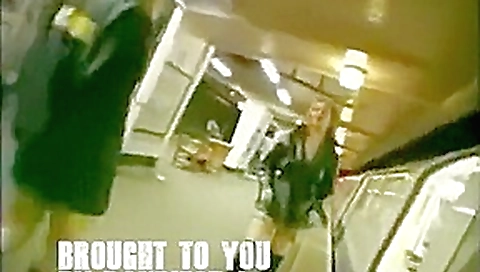 2 Girls Flashing Playing in Public