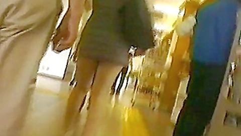 She wears an extreme dress but she does not wear panties