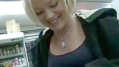 Amateur - Puffy Tit Blond - Fucking in the Kwik-E-Mart