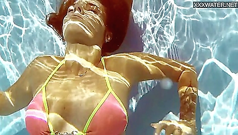 French Model Enjoys Herself Underwater