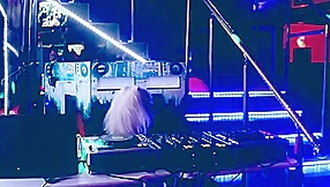 DJ J4ne M1rj4mi topless DJ with her big titties out
