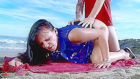 Anal Sex By The Sea With Naughty Brunette From France And Facial Cumshot