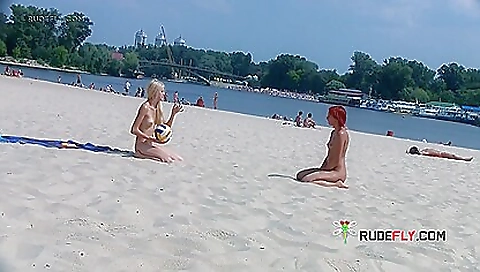 Adorable Nudist Sunbathes Nude