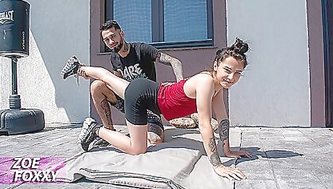 Zoe Foxxy - Fucking Is Exercise - Yoga Session Interrupted By His Big Hard Dick - Hardcore Outdoor Yoga Sex
