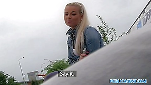 PublicAgent Sexy golden-haired legal age teenager 18+ fucking in my car