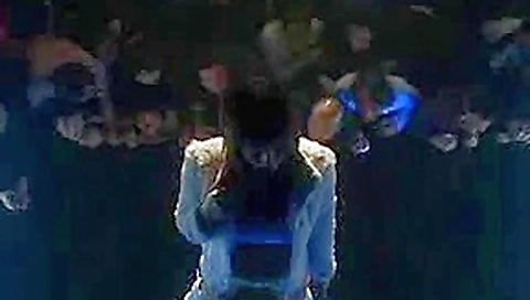 Japanese whore gets a public gangbang sex