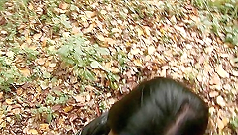 Brunette in hot public sex