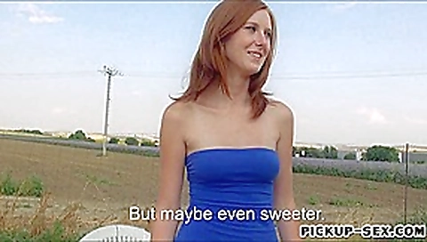Amateur redhead Eurobabe Linda Sweet fucked in public