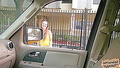 Pretty Sam takes the virginity of the driver in quickie sex