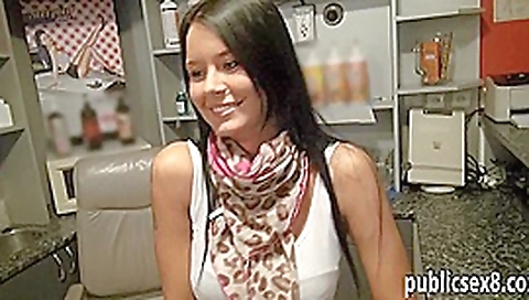 Huge boobs receptionist fucked for a chunk of cash