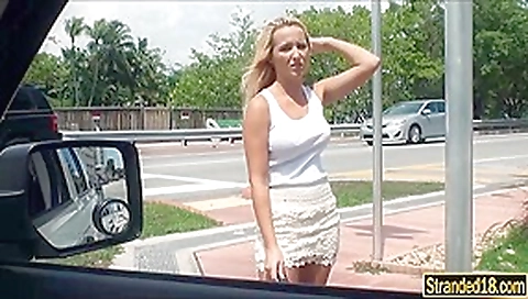 Gorgeous blondie teen 18+ girl Tucker Starr fucked in the car