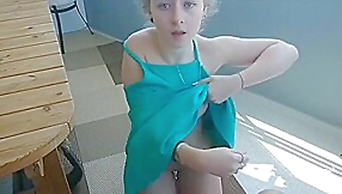 Gorgeous college girl has sex in balcony