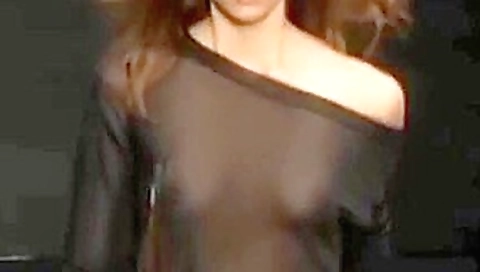 Naked boobs on Fashion Show