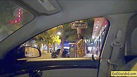 Big tits ebony Julie hooked up and fucked in public at night